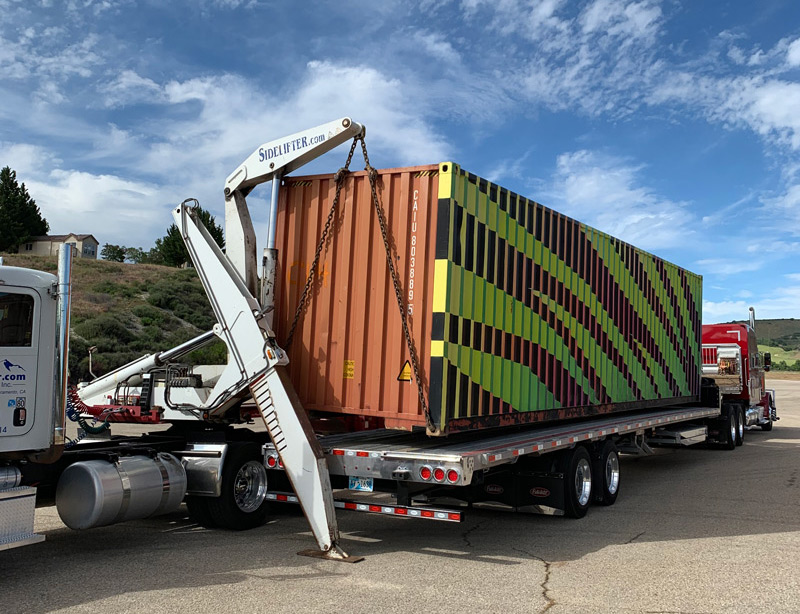 flatbed load container